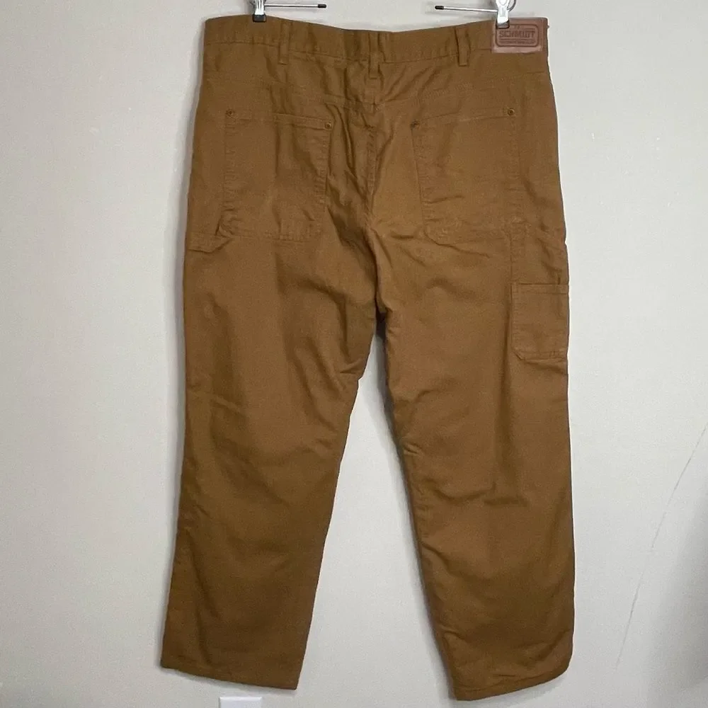 C.E. Schmidt Workwear Flannel Lined Carpenter Jeans Men 40x32 Straight Brown